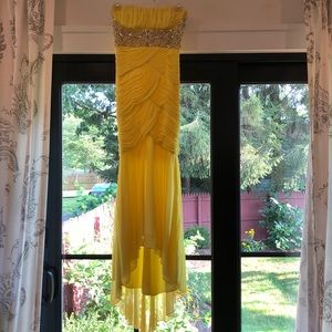 High low very formal dress with sequins.